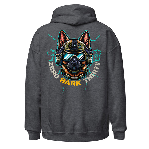 Zero Bark Thirty, Fur Missile Academy - Belgian Malinois - Unisex Hoodie - Woof & Bone Apparel