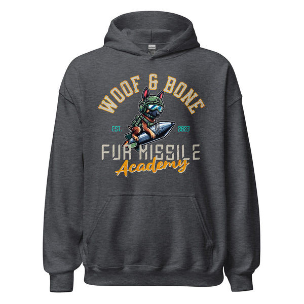 Zero Bark Thirty, Fur Missile Academy - Belgian Malinois - Unisex Hoodie - Woof & Bone Apparel