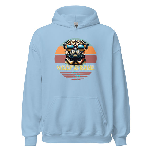 Retro Breeds - Pug Dog - Unisex Hoodie - Woof & Bone