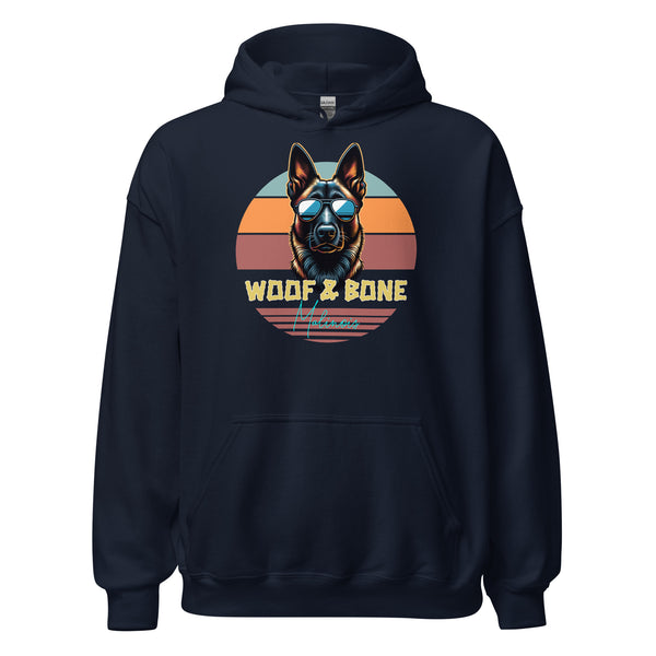 Retro Breeds -  Belgian Malinois - Unisex Hoodie - Woof & Bone