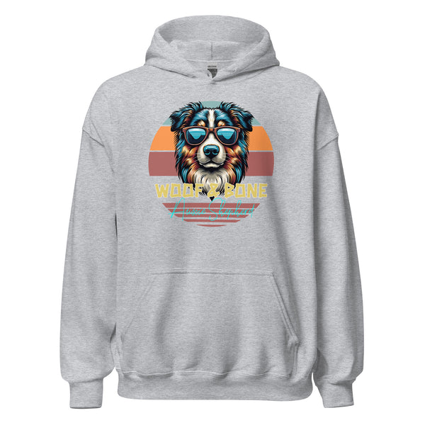 Retro Breeds - Aussie Shepherd - Unisex Hoodie - Woof & Bone