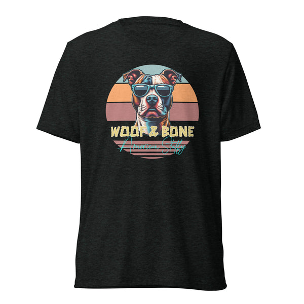 Retro Breeds – American Staffy - Unisex Short Sleeve T-Shirt - Woof & Bone