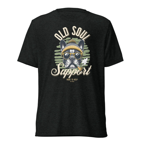 Old Soul Support - French Bulldog - Unisex Short Sleeve T-Shirt- Woof & Bone