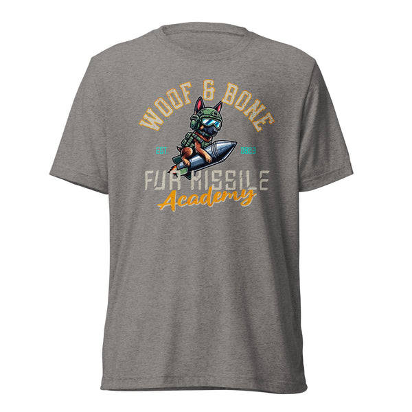 Zero Bark Thirty, Fur Missile Academy - Belgian Malinois - Unisex Short Sleeve T-Shirt - Woof & Bone Apparel