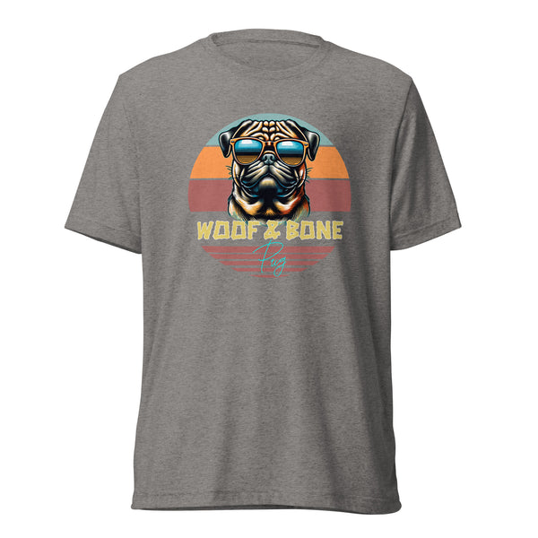 Retro Breeds - Pug Dog - Unisex Short Sleeve T-Shirt - Woof & Bone