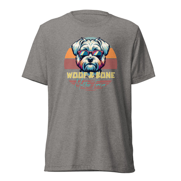 Retro Breeds - Maltese Terrier - Unisex Short Sleeve T-Shirt - Woof & Bone Apparel