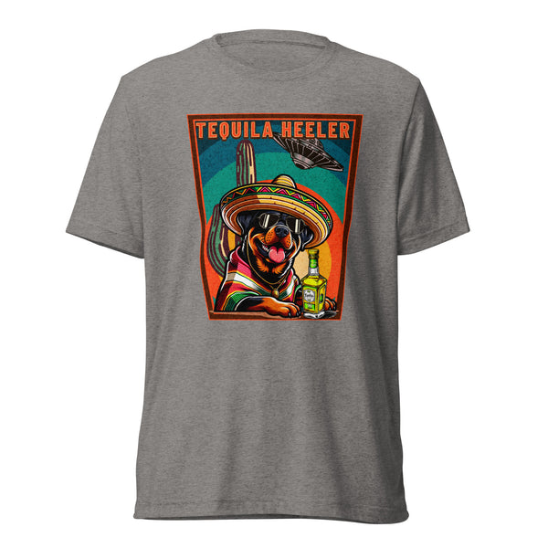 Tequila Heeler - Rottweiler - Unisex Short Sleeve T-Shirt- Woof & Bone