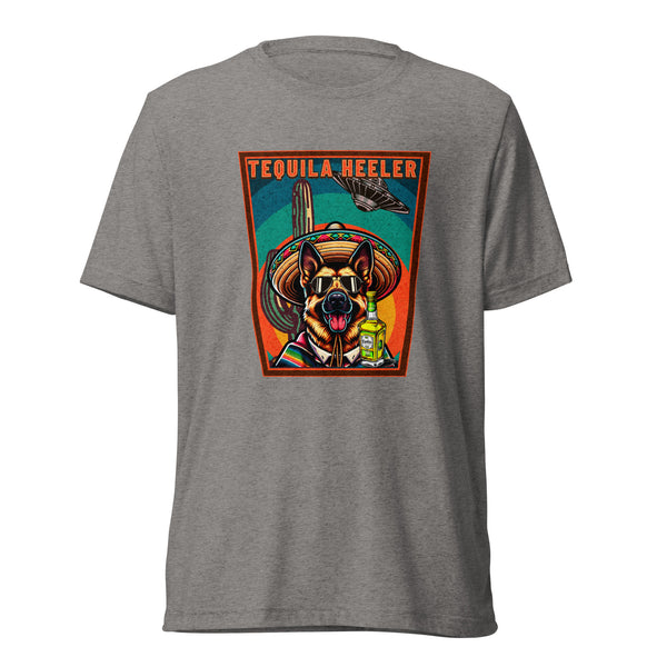Tequila Heeler - German Shepherd - Unisex Short Sleeve T-Shirt- Woof & Bone