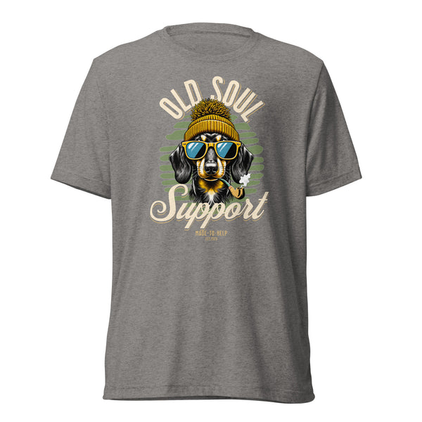 Old Soul Support - Dachshund- Unisex Short Sleeve T-Shirt- Woof & Bone