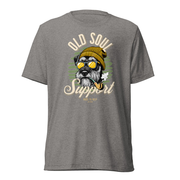 Old Soul Support - Schnauzer- Unisex Short Sleeve T-Shirt- Woof & Bone