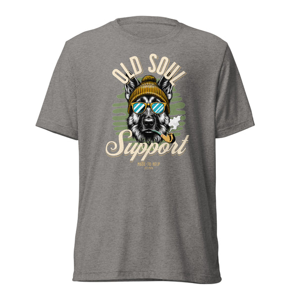 Old Soul Support - German Shepherd- Unisex Short Sleeve T-Shirt- Woof & Bone