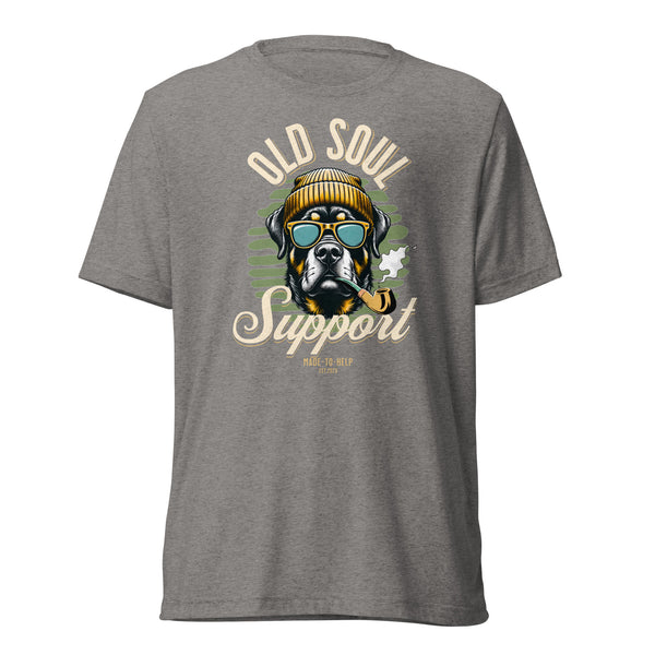 Old Soul Support - Rottweiler - Unisex Short Sleeve T-Shirt- Woof & Bone