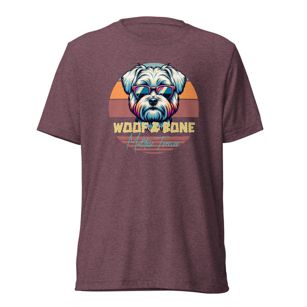 Retro Breeds - Maltese Terrier - Unisex Short Sleeve T-Shirt - Woof & Bone Apparel