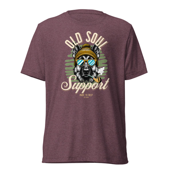 Old Soul Support - German Shepherd- Unisex Short Sleeve T-Shirt- Woof & Bone