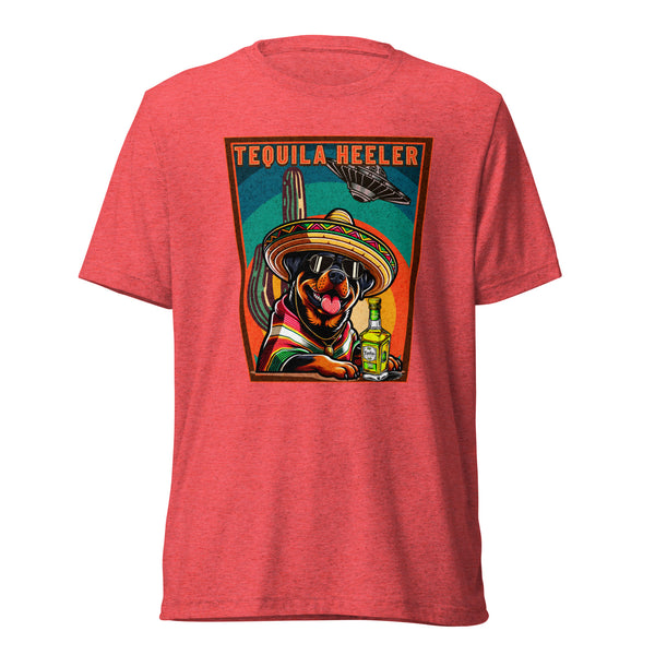 Tequila Heeler - Rottweiler - Unisex Short Sleeve T-Shirt- Woof & Bone