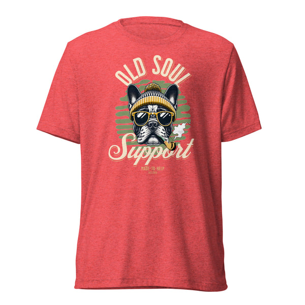 Old Soul Support - French Bulldog - Unisex Short Sleeve T-Shirt- Woof & Bone